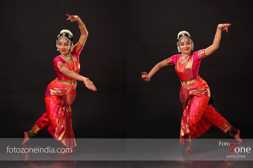 Canvas Print Beautiful girl dancer of Indian classical dance Bharatanatyam  - PIXERS.HK