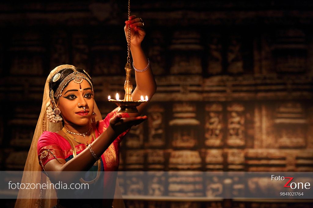 Beautiful Woman Dancing at Night beside Illuminated Temple · Free Stock  Photo