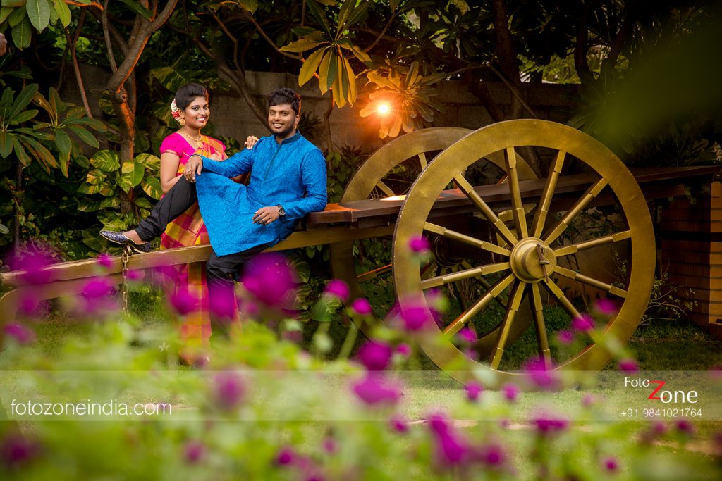 Photo of couple pose for post wedding shoot ideas